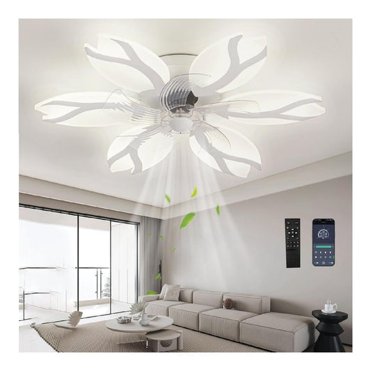 Ventilatore da soffitto con luce dimmerabile regolabile bianco Ventilatore Soffitto Reversibile Luce
