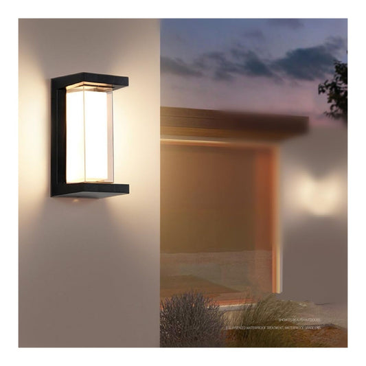 Lampada da parete Moderno Impermeabile Lampada Parete Esterna nero