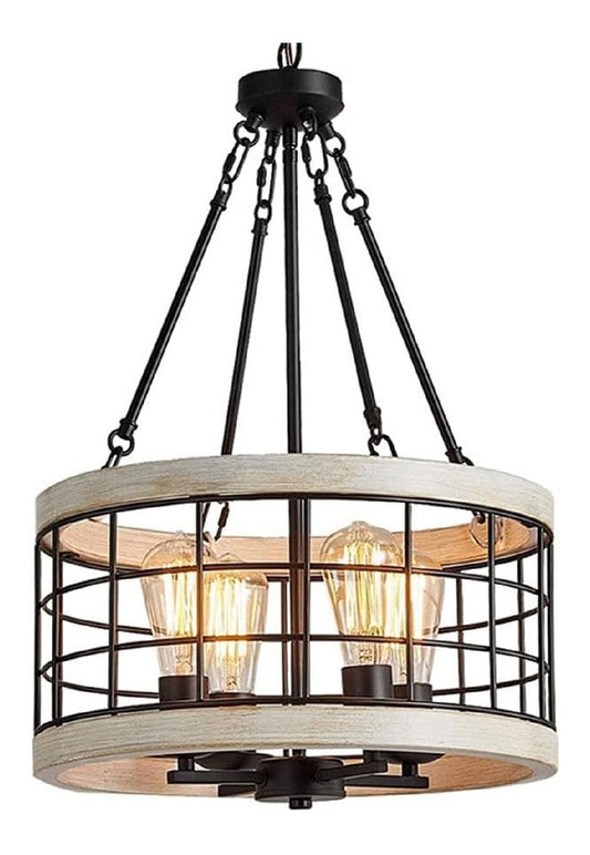 Lampadario decorativo 43 cm regolabile nero