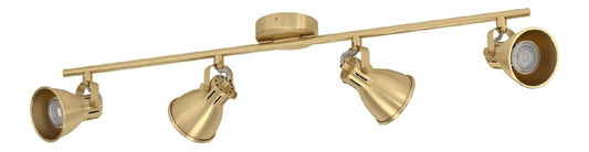 Plafoniera orientabile finitura ottone oro
