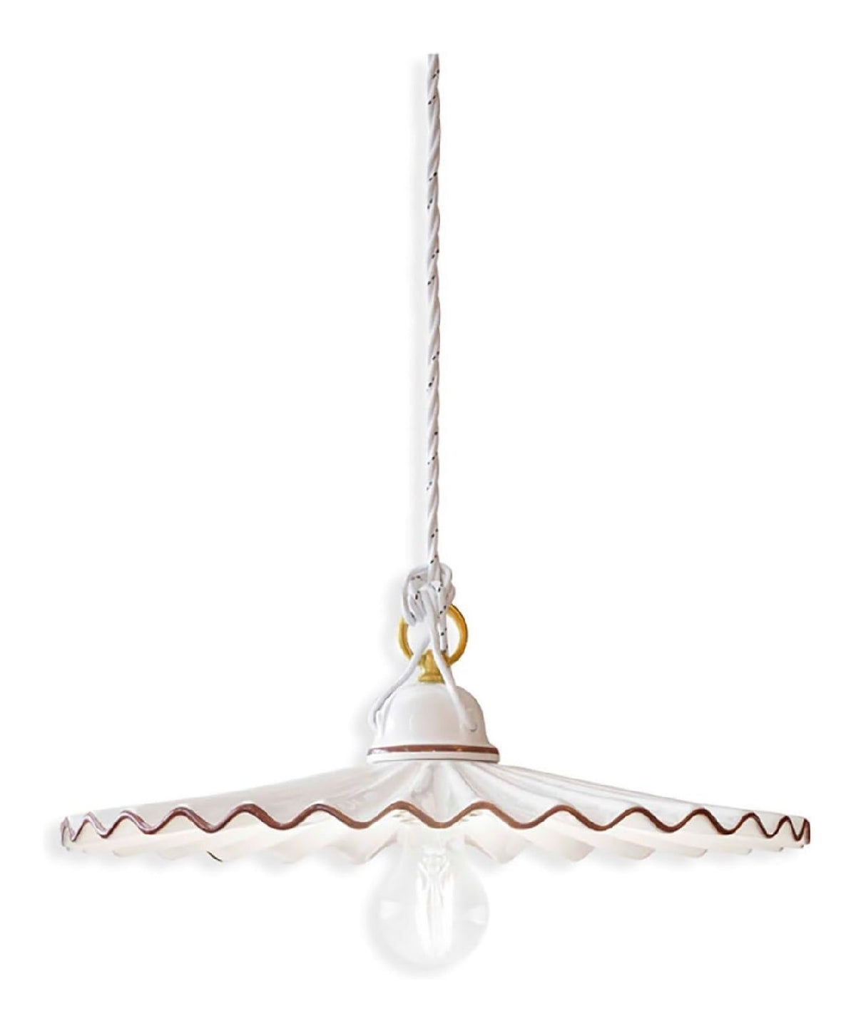 Lampada a sospensione 41 cm finitura ottone ottone