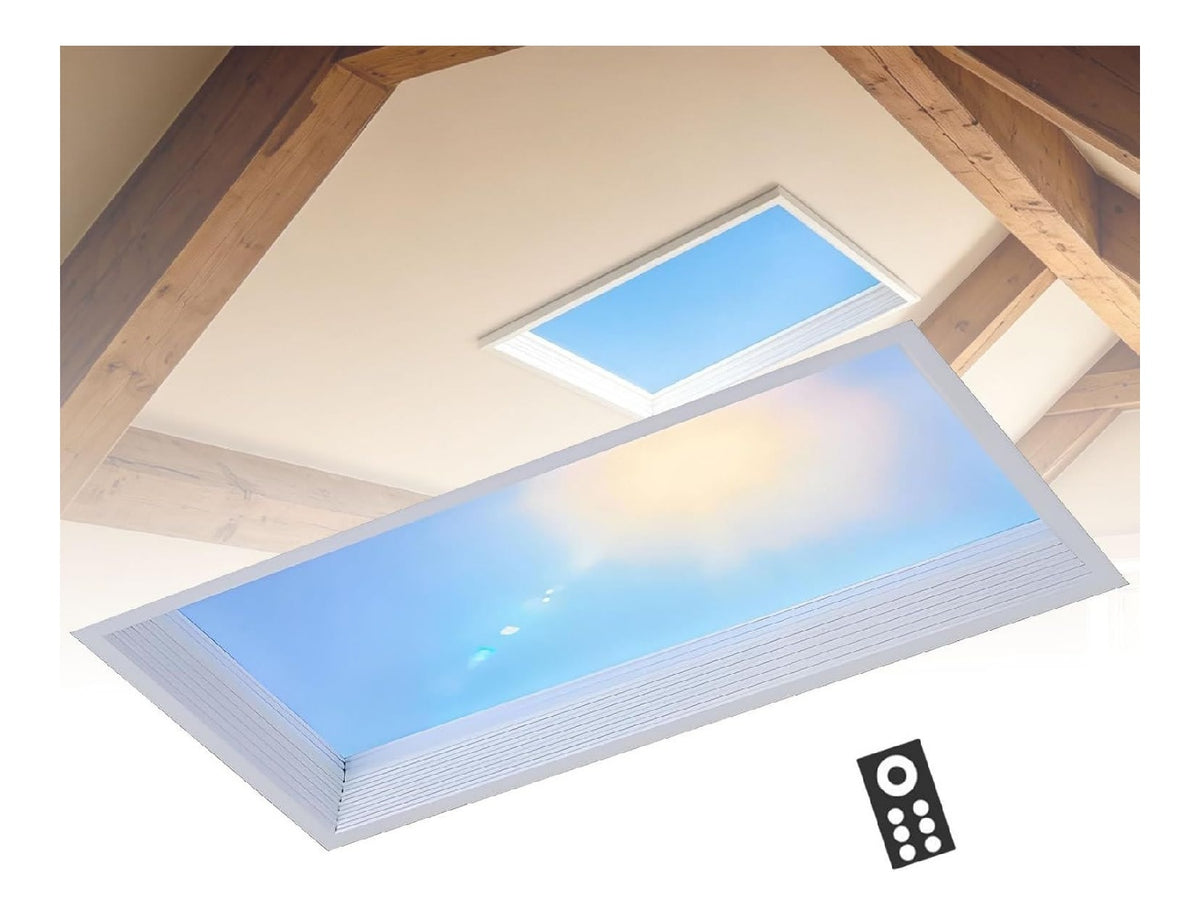 Plafoniera Lucernario Smart Cielo Blu/Lampada Effetto
