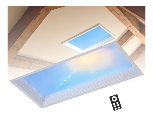 Plafoniera Lucernario Smart Cielo Blu/Lampada Effetto
