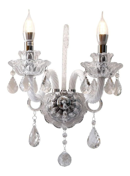 Lampada da parete Jadssox applique cristallo applique vetro nero