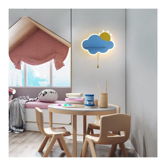 Lampada a sospensione in alluminio LED integrato blu