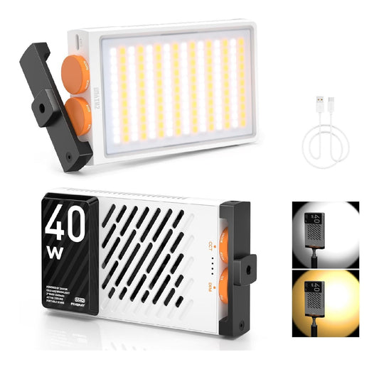 Luce video LED regolabile orientabile oro