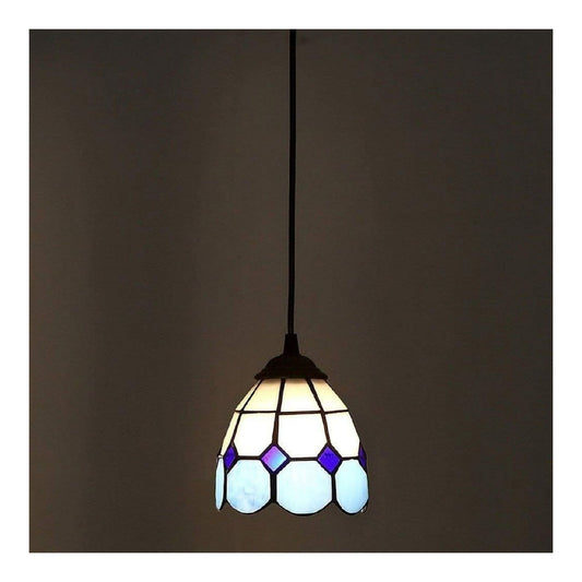 Plafoniera da soffitto regolabile con diffusore in vetro blu