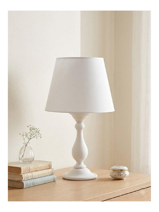 Generico Lume grande classico legno LED integrato bianco