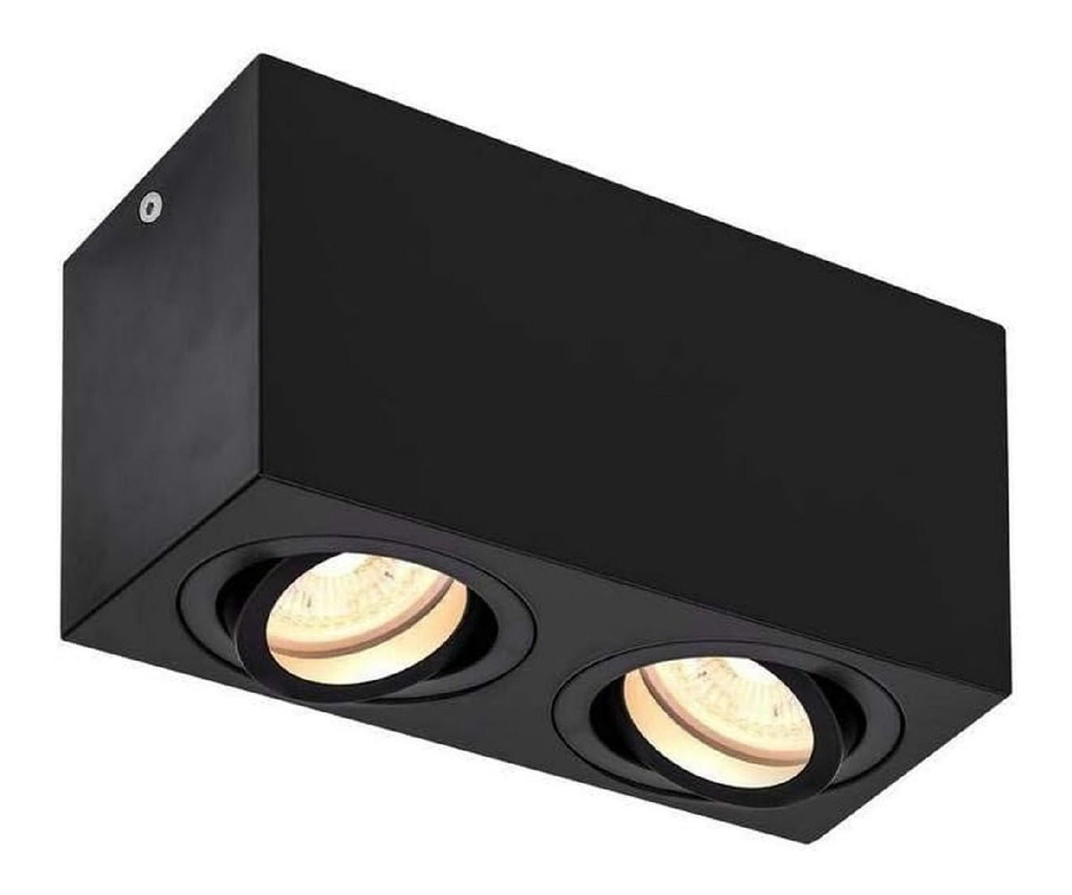 Plafoniera da soffitto in alluminio LED integrato nero linea minimalista