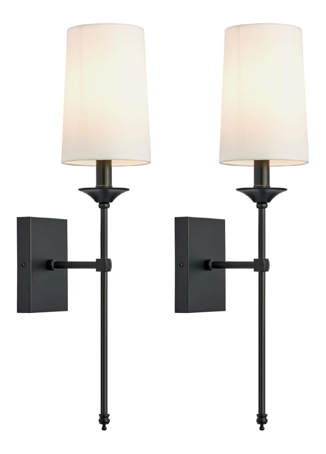 Paralume set da 2 pezzi dimmerabile LED nero