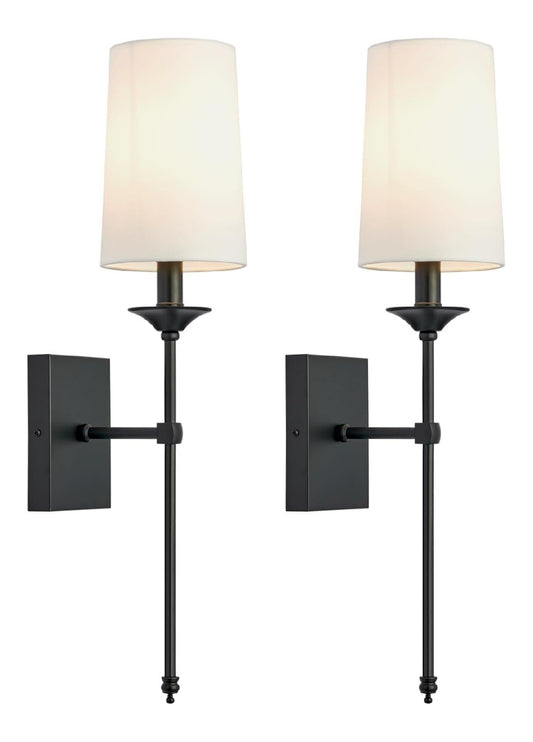 Paralume set da 2 pezzi dimmerabile LED nero