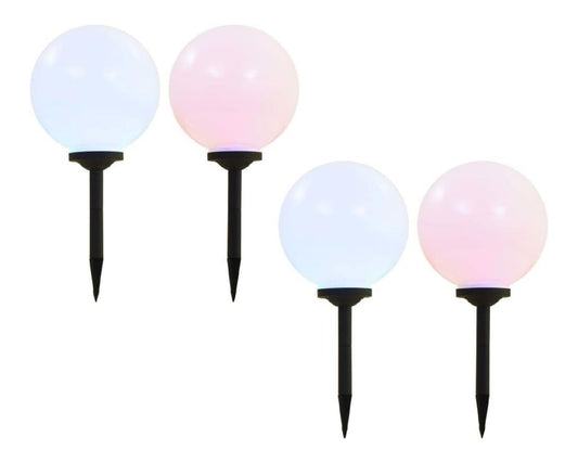 Lampade Solari Esterno Sferiche alimentazione solare LED integrato nero