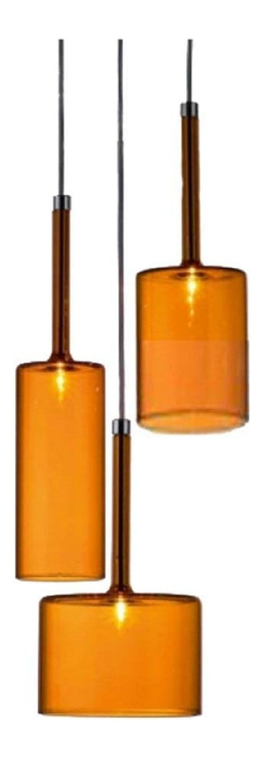 Led integrato lampadario decorativo 3 luci nero
