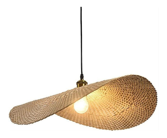 Lampadario decorativo Lampada sospensione bambu artistico Lampadario nero