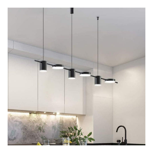 Lampadario decorativo 100 cm linea minimalista nero