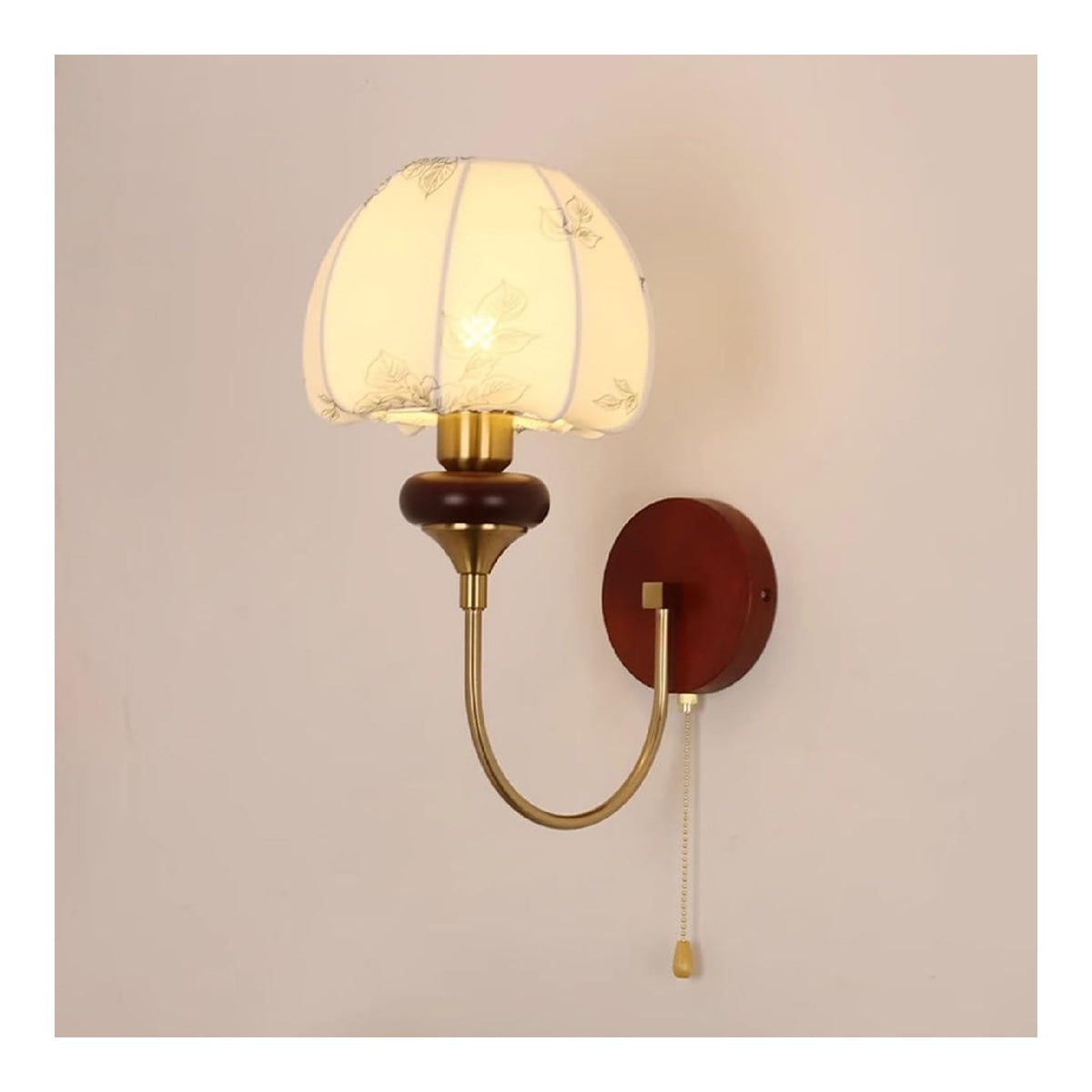 Applique da parete Lampada parete rustica tessuto, applique nero