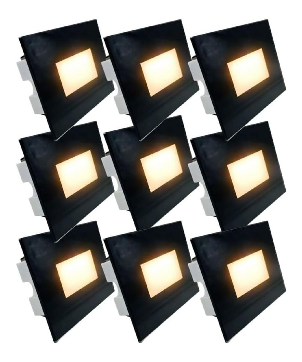 Applique da parete diffusore in vetro LED integrato nero