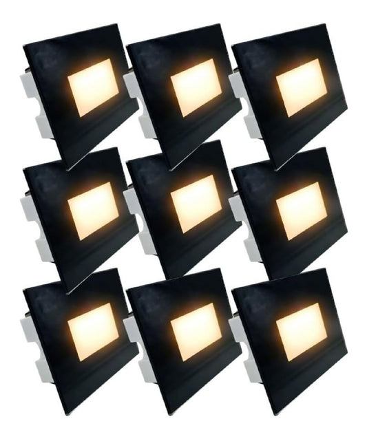 Applique da parete diffusore in vetro LED integrato nero