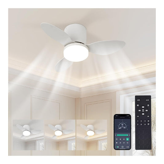 Ventilatore da soffitto con luce dimmerabile regolabile bianco dimmerabile 65 cm