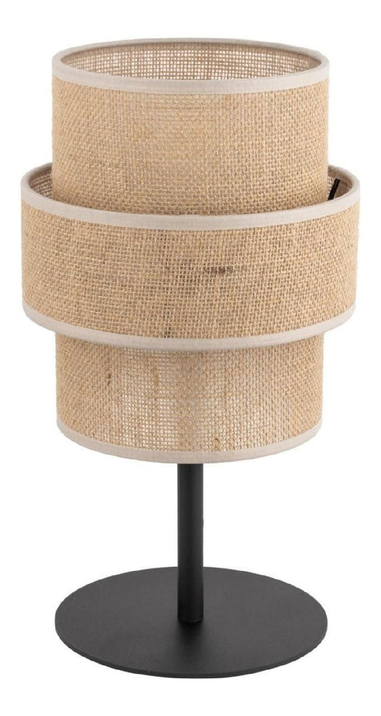 Lampada da tavolo struttura in metallo LED integrato nero