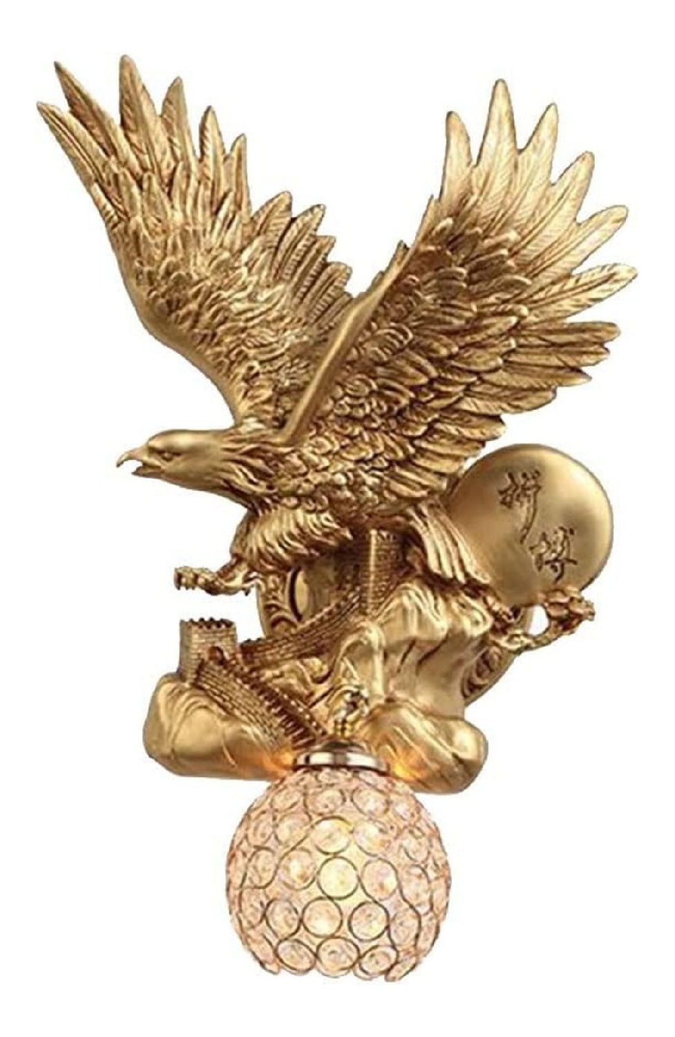 Applique da parete Slow Time Lampada Parete Aquila, oro
