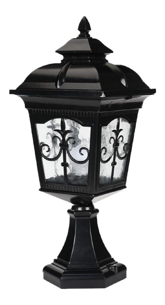 Lampada da esterno diffusore in vetro struttura in metallo nero