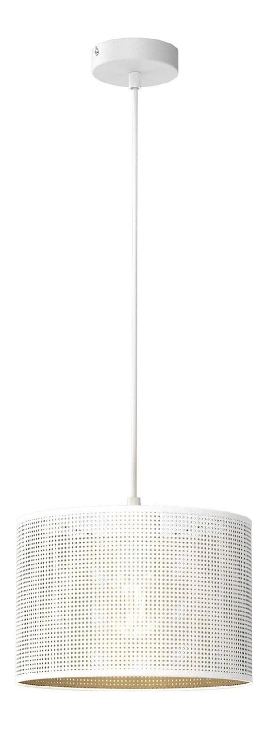 Lampada a sospensione 25 cm struttura in metallo bianco