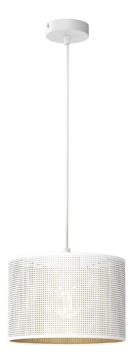 Lampada a sospensione 25 cm struttura in metallo bianco