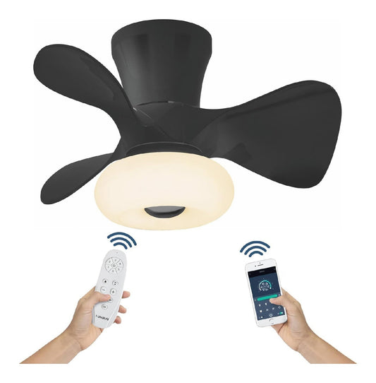 Ventilatore da soffitto con luce regolabile con telecomando bianco con telecomando LED integrato