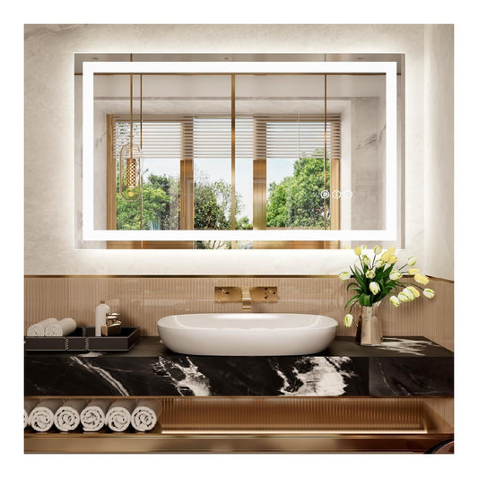 Lampada da parete Snowdool Specchio Bagno LED, Specchio bianco