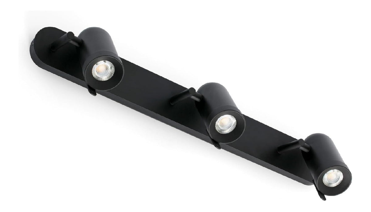 Applique da parete 12 cm LED integrato nero