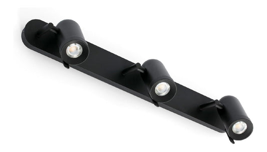 Applique da parete 12 cm LED integrato nero