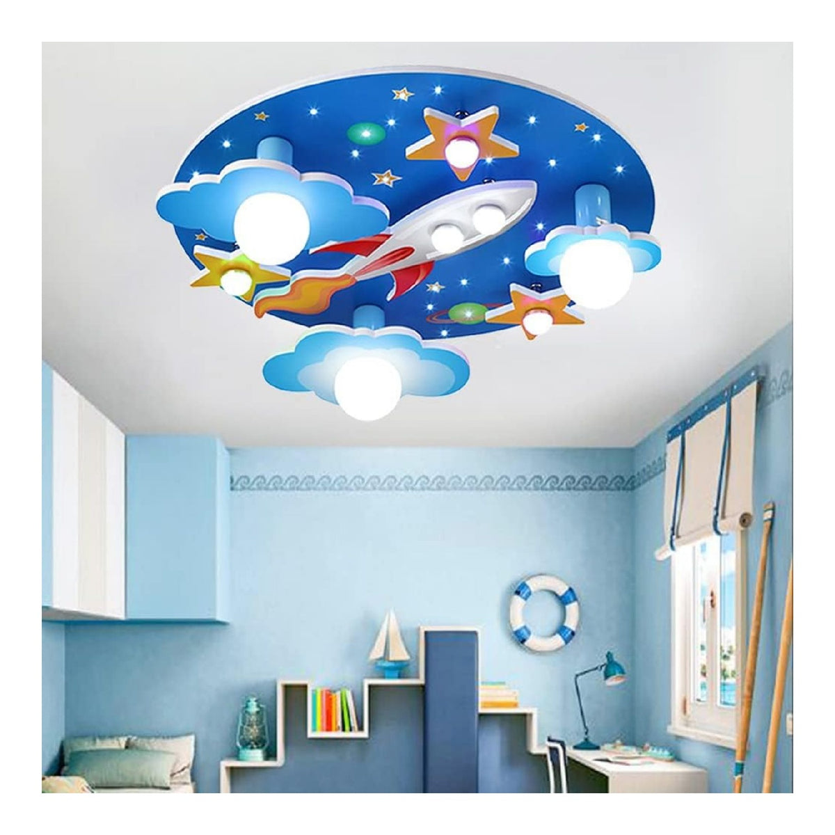Plafoniera da soffitto dimmerabile LED integrato blu