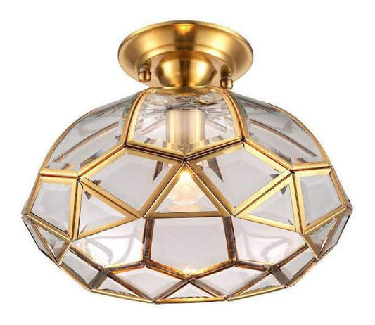 Plafoniera diffusore in vetro rame