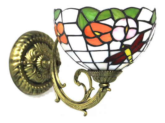 Applique da parete con diffusore in vetro LED integrato oro
