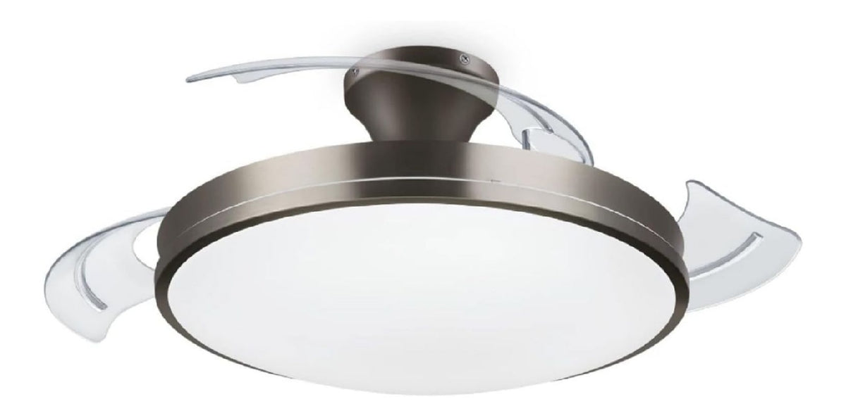 Ventilatore da soffitto con luce regolabile con telecomando nero LED integrato