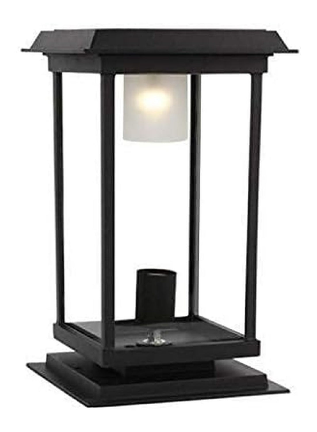Lampada da esterno alimentazione solare con diffusore in vetro nero