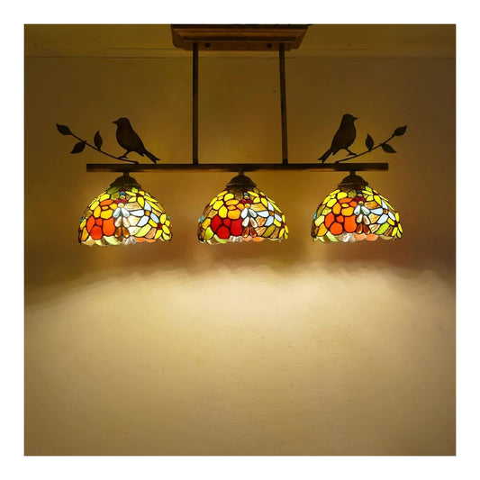 Con diffusore in vetro lampada a sospensione stile vintage rame