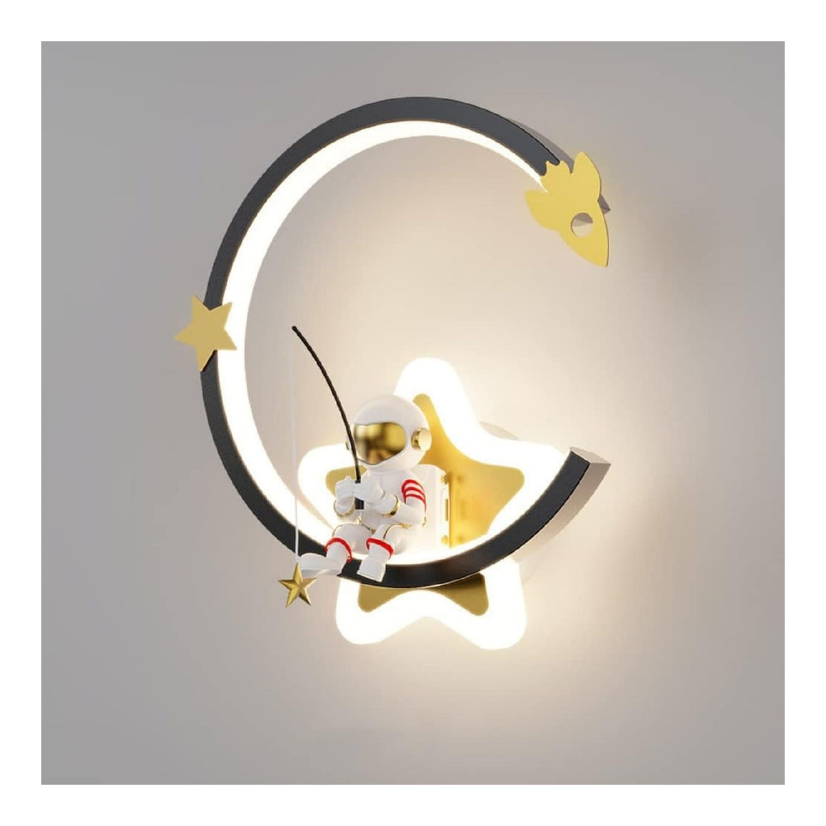 Applique da parete Illuminazione parete Moderna Astronauta Applique nero
