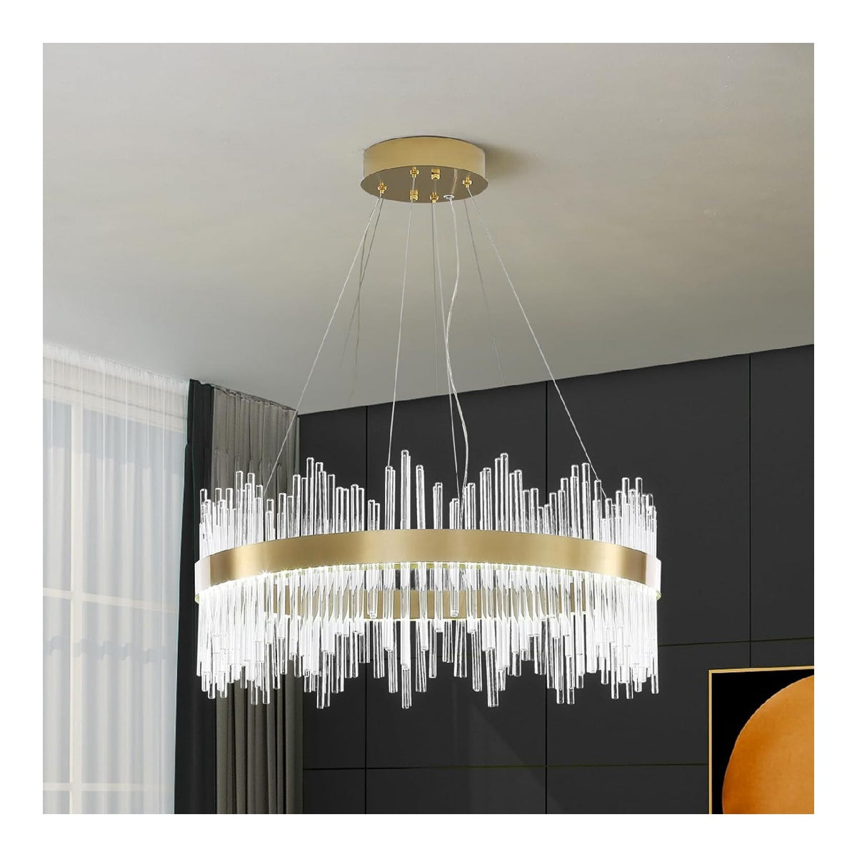 Plafoniera da soffitto 60 cm dimmerabile oro