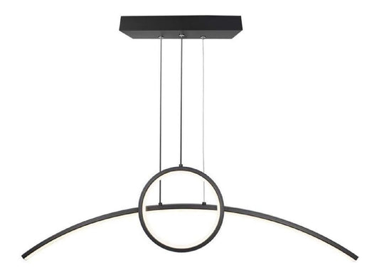 Lampadario decorativo Lampadario Sospensione, Anello Combinato Barra bianco