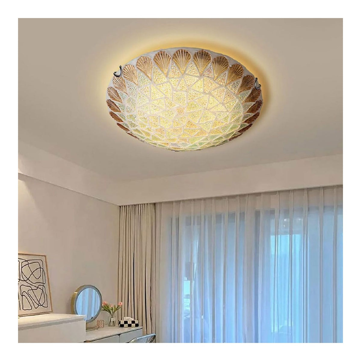 Plafoniera da soffitto Tiffany vintage Cucina plafoniere rame