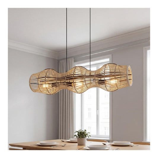 Lampadario decorativo struttura in metallo regolabile nero