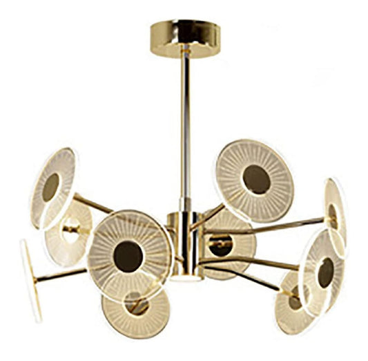 Lampada a sospensione 55 cm regolabile oro