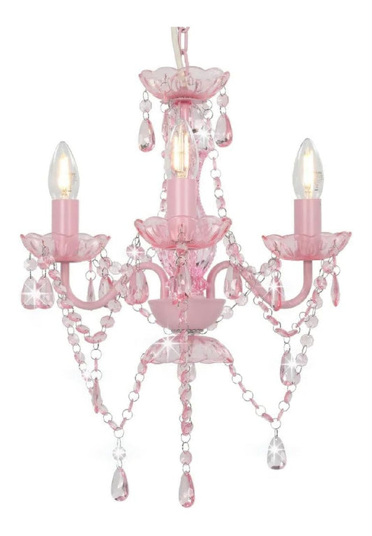 Lampada a sospensione 42 cm struttura in metallo rosa