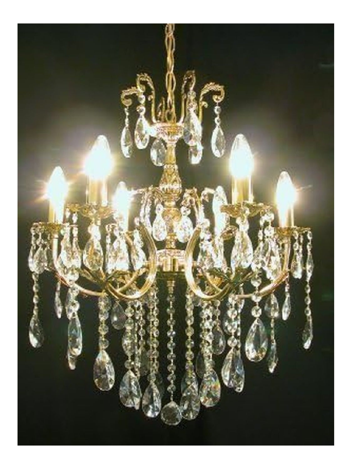 Lampadario a soffitto Barocco Lampadario Cristallo Bruciatori, bella