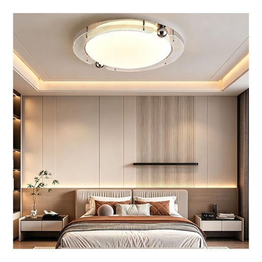 Plafoniera da soffitto dimmerabile struttura in metallo bianco dimmerabile