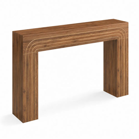 Consolle in Legno Massello Marrone 120x30x80
