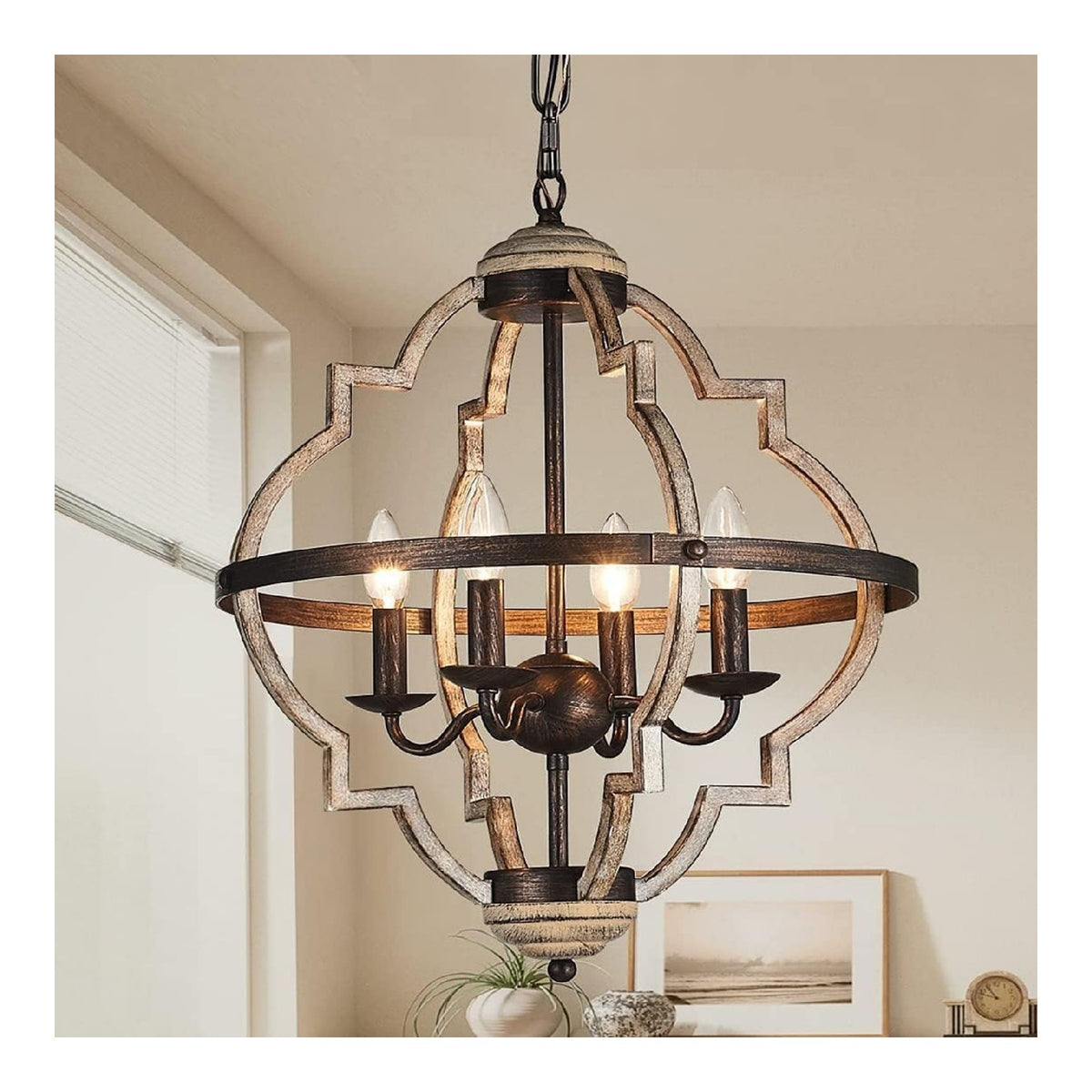 Lampadario decorativo Lampadario sfera metallo luci Rustico? nero