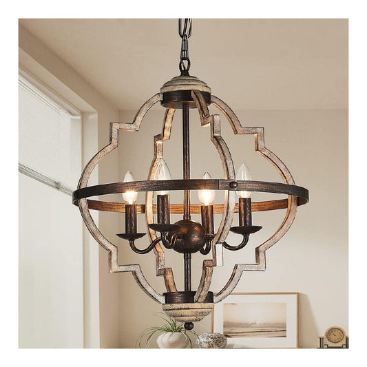 Lampadario decorativo Lampadario sfera metallo luci Rustico? nero